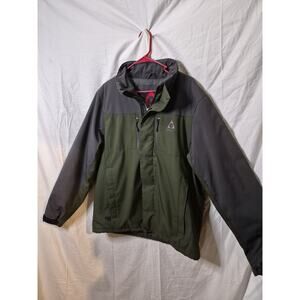 OutdoorSport Green Jacket Men's L Lined Hiking,Snowboarding, Skiing Cold Weathe